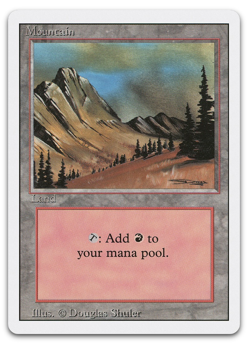 Mountain (C) #292 (NM) Revised Edition 3ED Magic MTG
