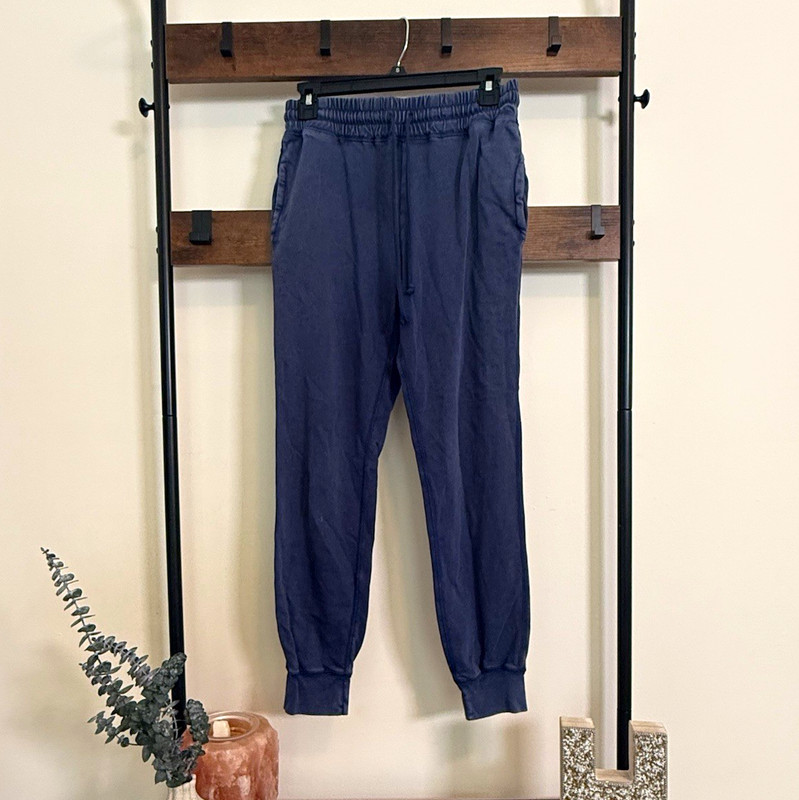 J.Crew Blue Solid Pull-On Jogger Pants Women’s XXS Elastic Waist