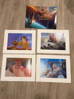 *See Pics* Disney Pictures Treasure Planet Exclusive Lithograph Portfolio Set 4