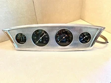 Vintage Early 1930s Willys or Chris Craft Stewart Warner Gauge Panel W/SW Gauges
