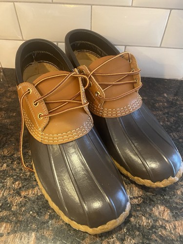 Vintage LL Bean Duck Boots Maine Hunting Shoe Brown Low Men’s Size 10 M New