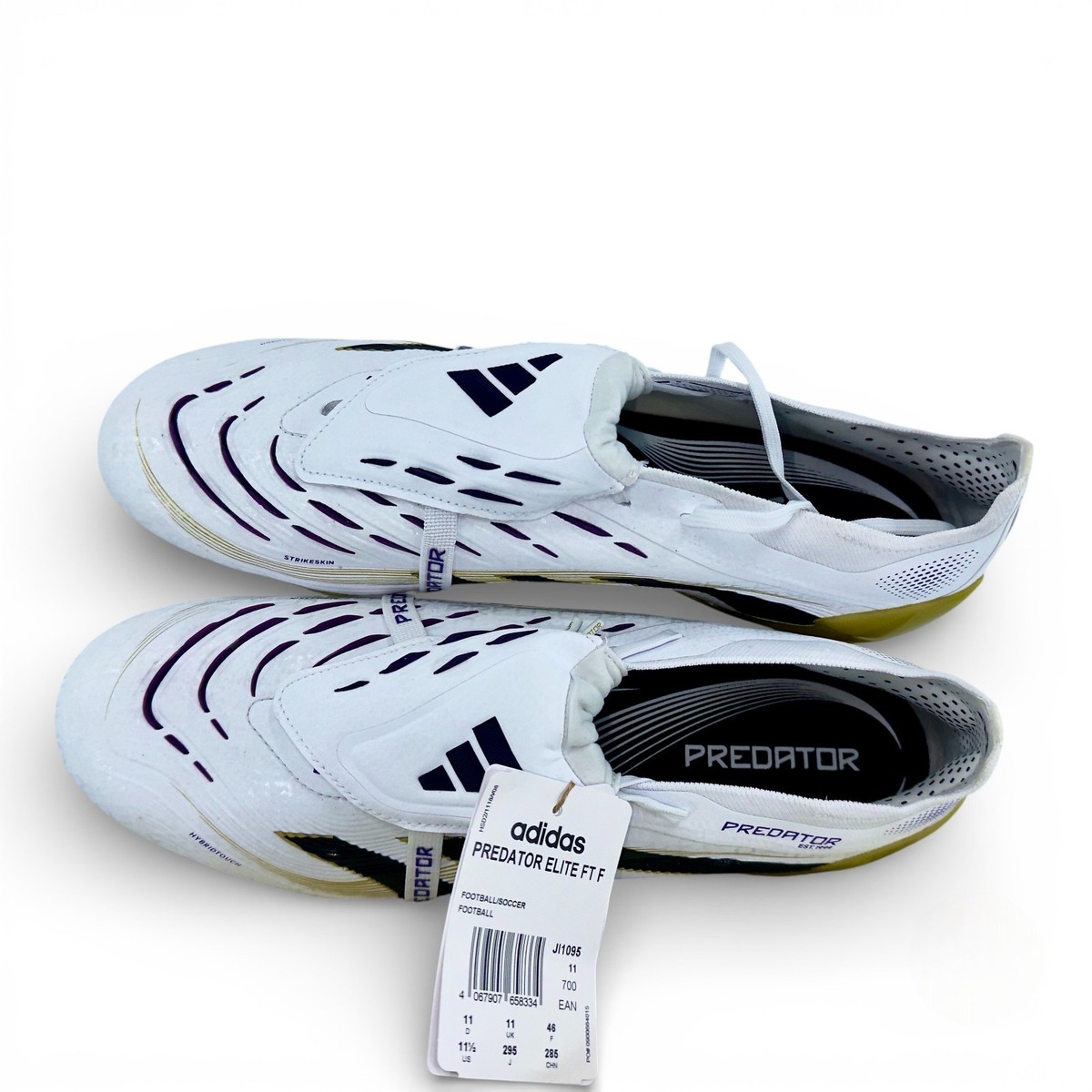 Adidas Predator Elite FT TF JI1095 US10-11.5 White Men display picture 1