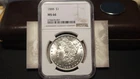 1888-P Morgan Silver Dollar $1 NGC MS 66 Blast White !!