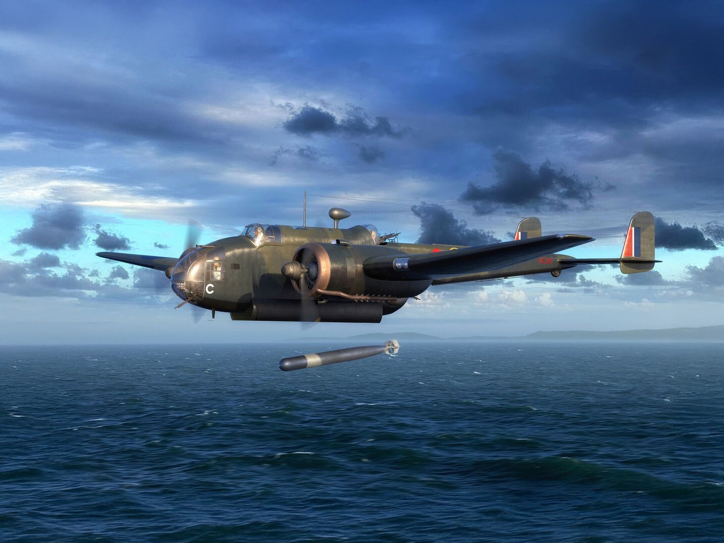 ICM 1:48 HP.52 Hampden TB.Mk.I WWII British Torpedo Bomber Plastic Model Kit