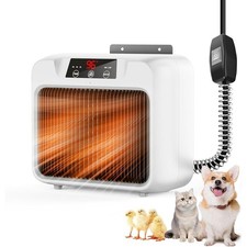 600W Dog House Heater Anti-Bite Cord Heated Wall-Mounted Pet Warm