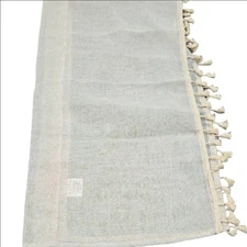 Ivory Cream Tassel Valance Curtains 55" X 25" Set Of 2 NwOT Boho