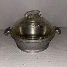 Vintage Guardian Service Ware Aluminum Cooker With Glass Dome Lid