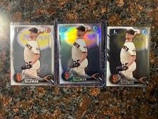 Justin Alleman RC LOT 3x 2016 Bowman Draft Refractor Chrome & Base #BDC71 Giants