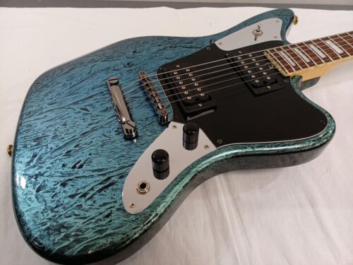 Bacchus Surf 2 Wrap Blue JG Type Made in Japan Solid Body Electric Guitar - Picture 2 of 14