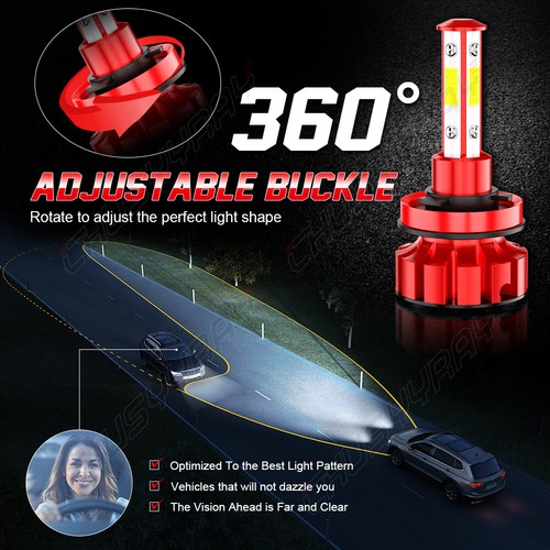 For Buick Regal 2011 2012 2013 Combo LED Headlight Hi/Lo Beam Fog Light Bulb Kit - Picture 8 of 24