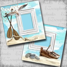 Beached - 2 Premade Scrapbook Pages - EZ Layout 5540