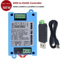 DMX to RS485 Controller and RS485 to DMX Controller w/USB Adapter for Stage