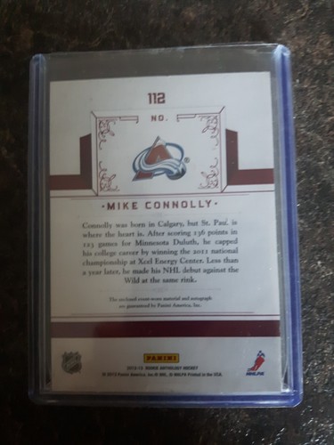 2012-13 Panini Anthology Rookie Treasures 571/699 Mike Connolly Card# 112 - Bild 2 von 2