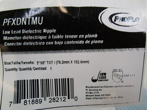 Nuovo capezzolo dielettrico PROFLO® 6 x 3 in TXT basso piombo PFXDNTMU - Foto 2 di 4