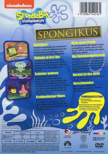 DVD - SpongeBob Schwammkopf - Spongikus - Bild 2 von 2