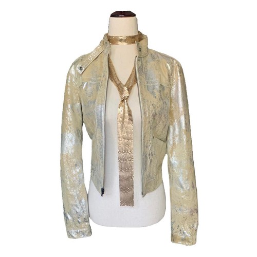 📀 🎤 Hannah Montana’s Wardrobe! Gold Mesh Metal Skinny Scarf Y2k Nostalgia - Picture 5 of 8