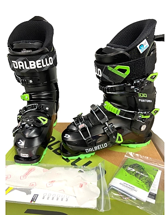 $600 Dalbello Panterra 100 GW MS Ski Boots 2021 NIB Sz 26/26.5,8/8.5 Black  Lime