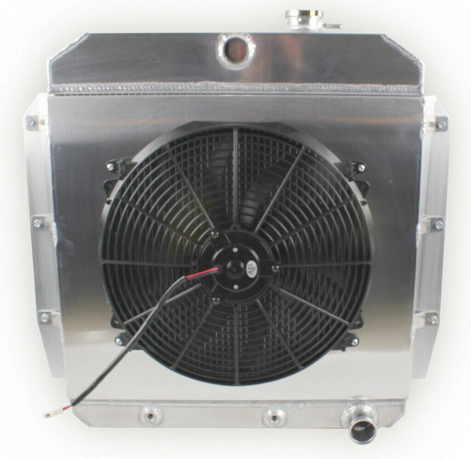 4 Row Radiator+Shroud+Fan For 1955-1959 Chevy GMC Truck Pickup 100/150/3100/3200 Foto 4 de 4