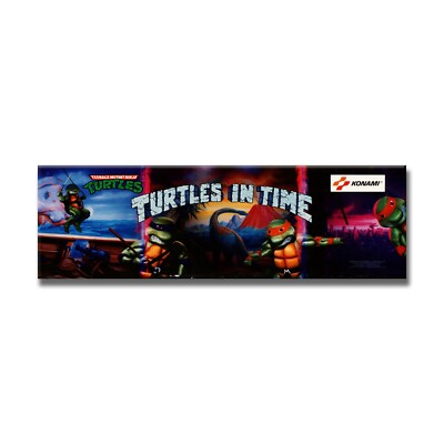 TMNT Turtles in Time Premium Arcade Marquee For Restoration Backlit Sign