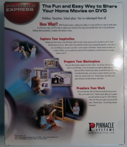 Pinnacle Express (2001) - Home Movies to CD & DVD - Windows 98/2000 - Very Rare - Picture 2 of 4
