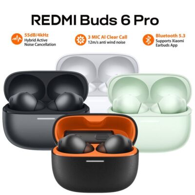 Xiaomi Redmi Buds 6 Pro TWS Earbuds Bluetooth 5.3 Earphone