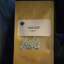 CHLOROHYLLIN  & MINT~GREENFOODS FORMULA~30 CHEWABLE TABLETS