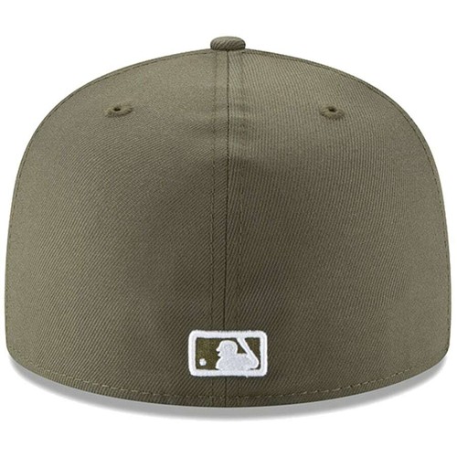New York Yankees MLB New Era 59FIFTY Fitted Cap HAT 5950 OLIVE ARMY GREEN GREY - Picture 4 of 6