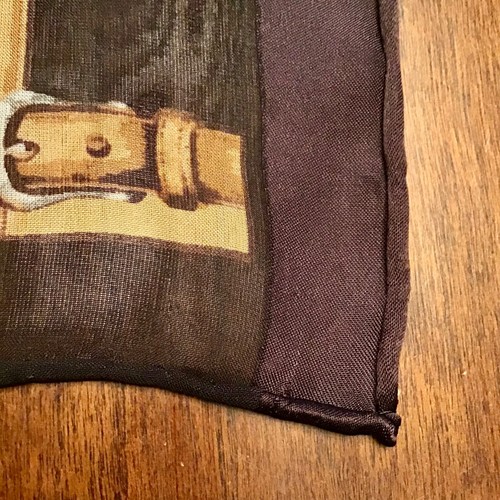 Tanner Silk Scarf Wrap Brown & Black 60x20” - Afbeelding 6 van 9