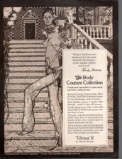 Vintage advertising print 1970 Ultima II Charles Revson Body Couture art pajama