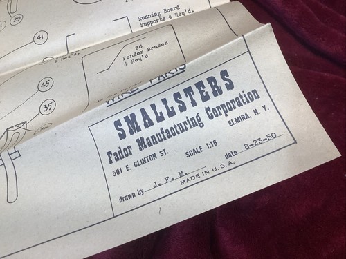 Fador’s Authentic Smallster 1908 Baker Electric 3/4 Inch Model Kit NOS ca.1950 - 第 2/7 張圖片