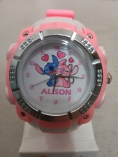 Orologio personalizzato,cartoni ,cartoons,Stich,bimbi,nomi,vari colori