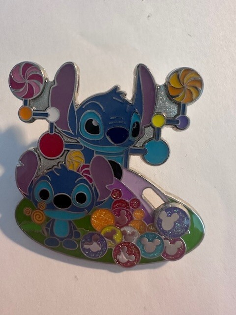 Hong Kong Disneyland Stitch Sliding Pin Sweets Jelly (D3)