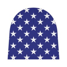 Bright Color Stars USA Flag Baby Beanie AOP