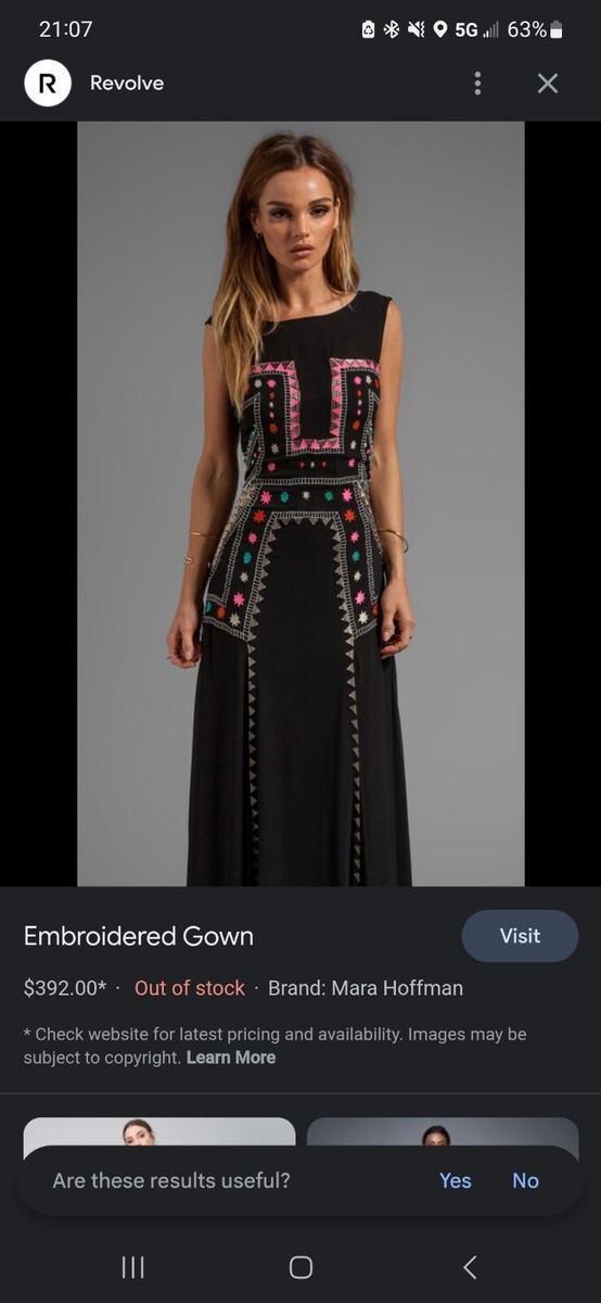 MARA HOFFMAN Runway Black Pink Silk Beaded Maxi Lakshmi Gown Dress M $995 |  eBay