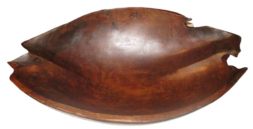 very old Vintage + wooden TEAK fruit bowl 75 years old beautifully aged wood - Picture 4 of 11