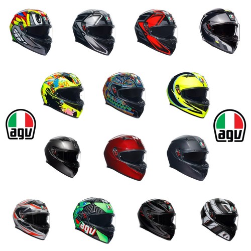 AGV K3 ECE2206 Full Face Motorbike Motorcycle Helmet - All Colours - 第 1/122 張圖片