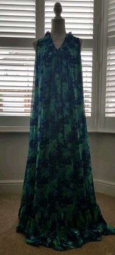 LANVIN Silk Long Dress Size UK 38 - Picture 14 of 17