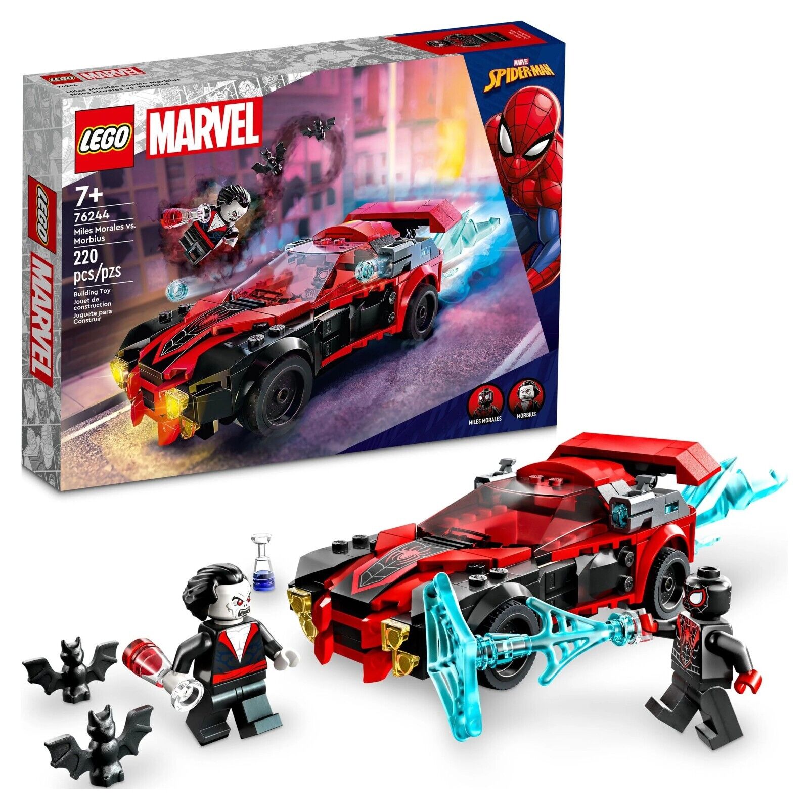 LEGO Marvel Spider-Man Miles Morales vs. Morbius 76244 Building Toy