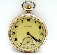 VERY RARE LANGENDORF OPEN FACE SWISS POCKET WATCH EXC+ WORKING AND LOOKING