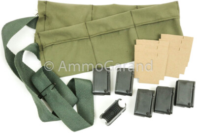 M1 Garand 8rd Clips Bandoleer & Cardboard USGI Repack Set - AmmoGarand