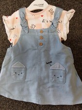 SALE NEW GIRLS MAYORAL PINAFORE DRESS & TOP STYLE 1880  6-9 MTHS 12 MTHS 18 MTHS
