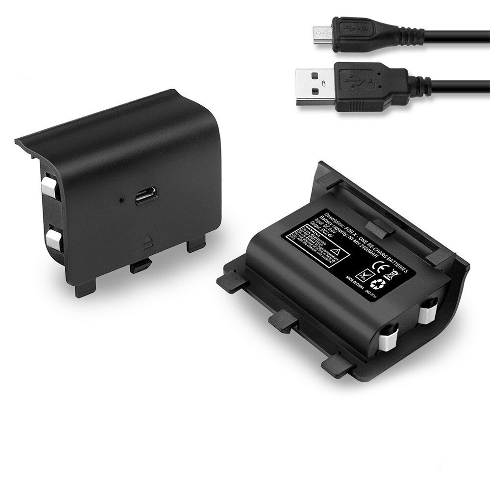 For Xbox One Style Battery Pack Controller Rechargeable 2400mAh + USB Cable