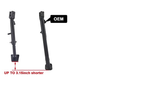 Soporte lateral ajustable de acero para motocicleta apto para Suzuki DR650 1996-2023 - Vídeo 1 de 1