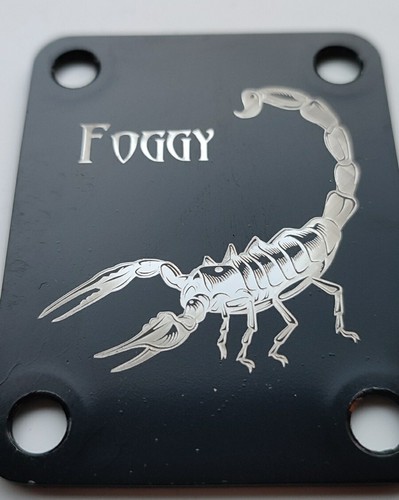 Placas para el cuello de guitarra y cubiertas de varilla de armadura, cromo, dorado, negro con juntas y tornillos - Imagen 14 de 38