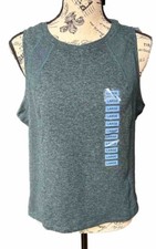 Member's Mark Ladies Soft Rib Cropped Tank L Heather Navy Green