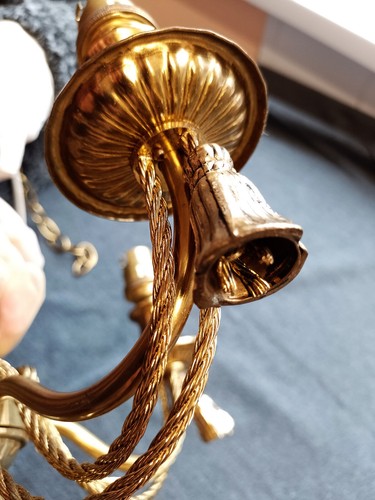 Vintage Brass lounge Light Fittings 1 ceiling + 3 wall - BRAND NEW - Picture 7 of 15