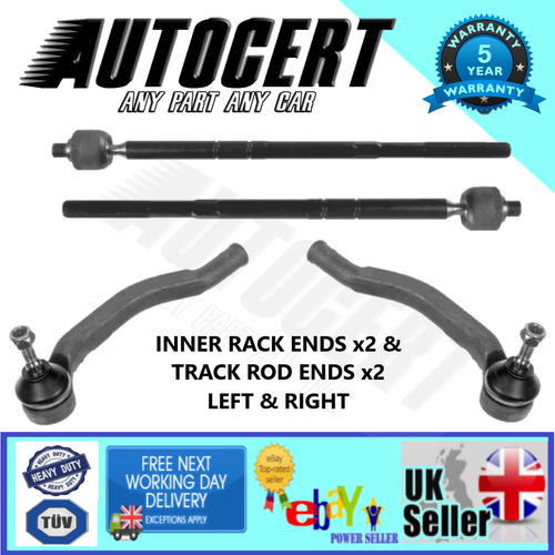RENAULT MEGANE 0308 FRONT LEFT AND RIGHT TIE/TRACK ROD END & INNER