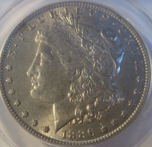 1886-O MORGAN SILVER DOLLAR ANACS MS62 - Picture 2 of 4
