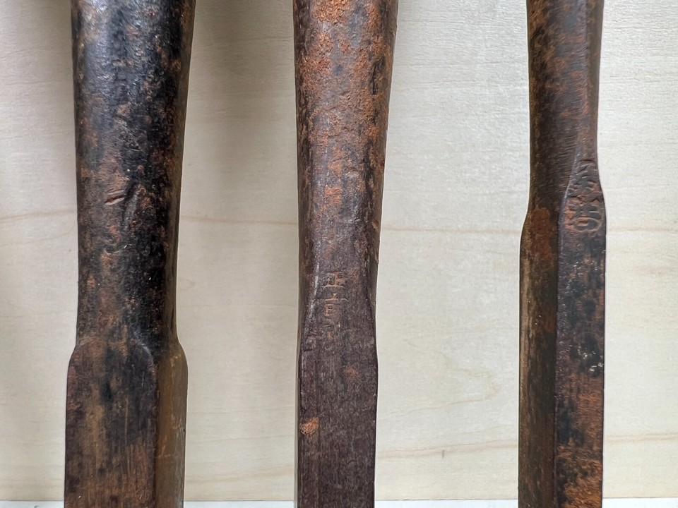 Vintage Japanese Chisel 9set Nomi /Hand Plane Saw Iron Hammer Hand Tool