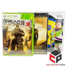 DVD Wii XBOX 360 PS2 Gamecube PC Archive Grade Box Protector or Sleeve (5 PK)